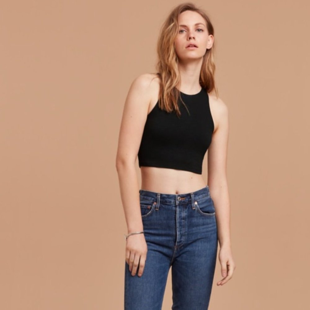 Aritzia Talula Wiltona Crop Tank Top